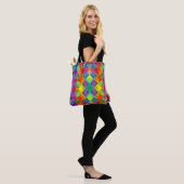 [Harlequin Stropdas-Dye] Diamond Fractal Gecontrol Tote Bag (Op model)