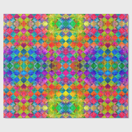 [Harlequin Stropdas-Dye] Gecontroleerde fractaal Cadeaupapier (Vlak)