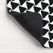 Harlequin Triad Motif (zwart en wit) Muismat (Hoek)