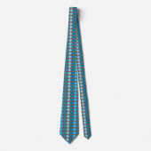 Harlequin Turquoise en Gray Pattern Stropdas (Voorkant)