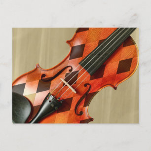 Harlequin Violin Briefkaart
