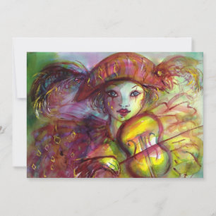 HARLEQUIN VIOLINIST Masquerade Mardi Gras Party