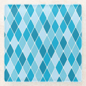 Harlequin winterpatroon glazen onderzetter (Voorkant)