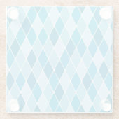 Harlequin winterpatroon glazen onderzetter (Achterkant)