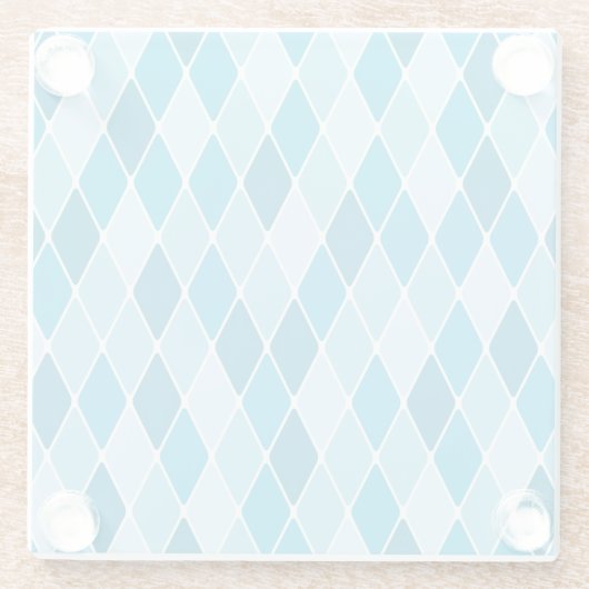 Harlequin winterpatroon glazen onderzetter (Achterkant)