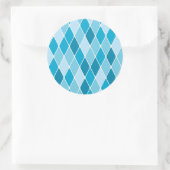 Harlequin winterpatroon ronde sticker (Tas)