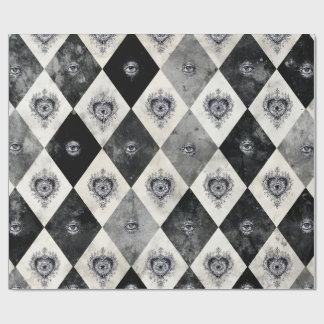 Harlequin with All-Seeing Eyes Wrapping Paper Cadeaupapier