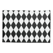 Harlequin, zwart en wit kussensloop (Achterkant-Links)