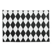 Harlequin, zwart en wit kussensloop (Achterkant-Rechts)