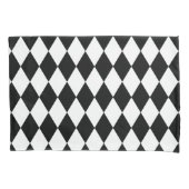 Harlequin, zwart en wit kussensloop (Voorkant-Links)