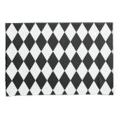 Harlequin, zwart en wit kussensloop (Voorkant-Rechts)