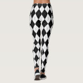 Harlequin, zwart en wit leggings (Achterkant)
