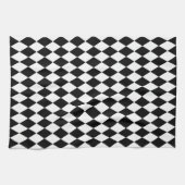 Harlequin, zwart en wit theedoek (Horizontaal)