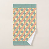 Harlequine Diagonal in Pastels Monogram Bad Handdoek (Handdoek)
