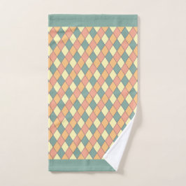 Harlequine Diagonal in Pastels Monogram Handdoek