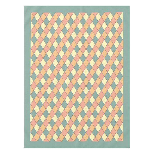 Harlequine Diagonal in Pastels Monogram Tafelkleed (Voorkant)