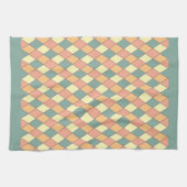  Harlequine Diagonal in Pastels Monogram Theedoek (Horizontaal)