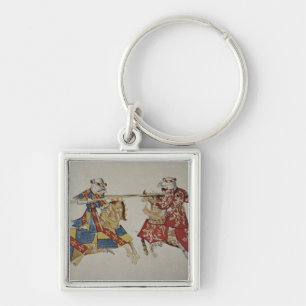 Harley 4205 f.366 Jousting Knight, c.1445 (vellum) Sleutelhanger