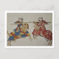 Harley 4205 f.366 Jousting Ridders, c.1445 (velijn