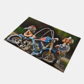 Harley Biker DoorMat Cartoon Deurmat (Schuin)