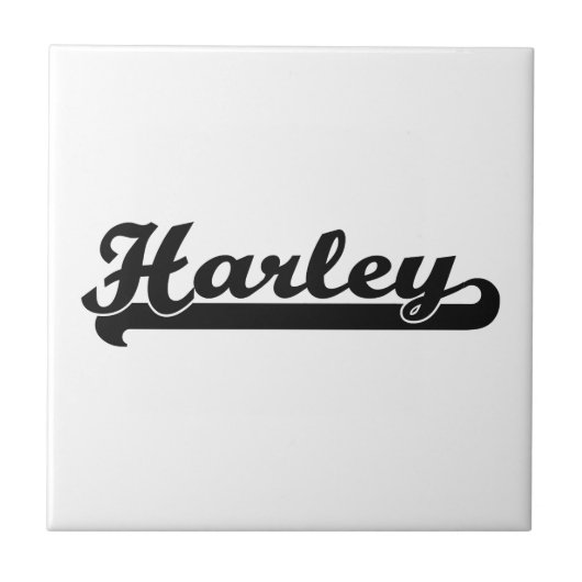 Harley Classic Retro Name Design Tegeltje (Voorkant)