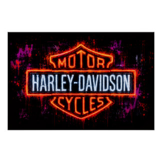 Harley-Davidson Kunstlogo Perfect Poster