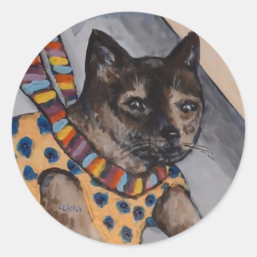 Harley Does Zoomies Ronde Sticker (Voorkant)