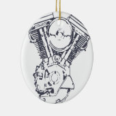 Harley Evolution V-Twin Keramisch Ornament (Rechts)