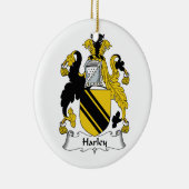 Harley Family Crest Keramisch Ornament (Rechts)