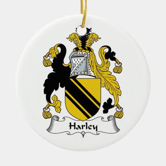Harley Family Crest Keramisch Ornament (Voorkant)