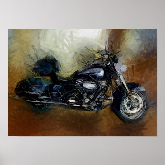 Harley Motorcycle Art Poster (Voorkant)