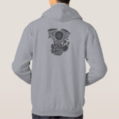 Harley Panhead Motor Drawing Hoodie (Achterkant)