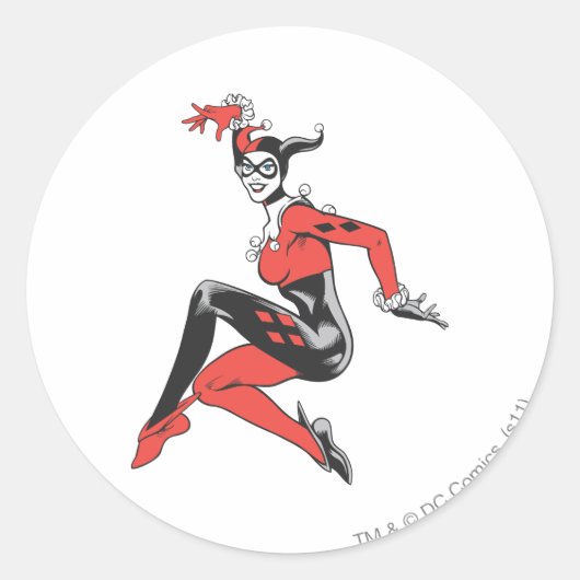 Harley Quinn 1 Ronde Sticker (Voorkant)