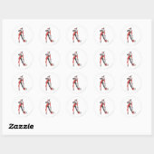 Harley Quinn 2 Ronde Sticker (Vel)