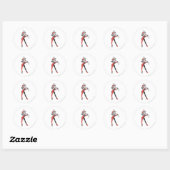 Harley Quinn 4 Ronde Sticker (Vel)