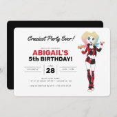 Harley Quinn Birthday Kaart (Voorkant / Achterkant)