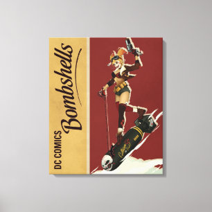 Harley Quinn Bombshells Pinup Canvas Afdruk