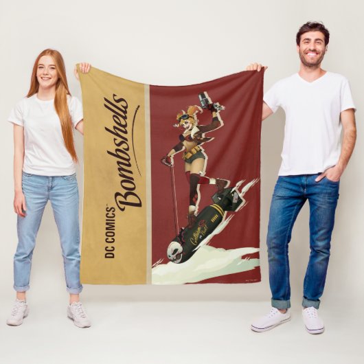 Harley Quinn Bombshells Pinup Fleece Deken (In situ)