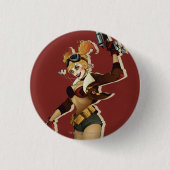 Harley Quinn Bombshells Pinup Ronde Button 3,2 Cm (Voorkant)