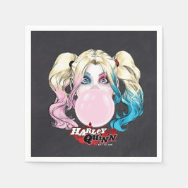 Harley Quinn Girls Chalkboard Birthday Servet
