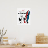 Harley Quinn - Laten we gaan surfen Poster (Keuken)