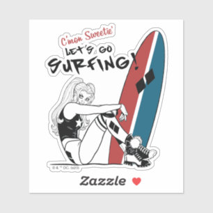 Harley Quinn - Laten we gaan surfen Sticker