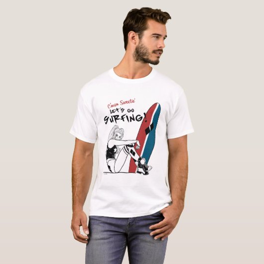 Harley Quinn - Laten we gaan surfen T-shirt (Voorkant volledig)
