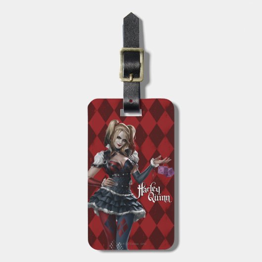 Harley Quinn met Fuzzy Dice Bagagelabel (Voorkant verticaal)