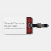 Harley Quinn met Fuzzy Dice Bagagelabel (Achterkant horizontaal)