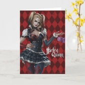 Harley Quinn met Fuzzy Dice Kaart (Gele Bloem)