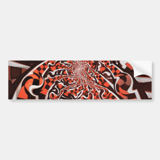 Harley Quinn's peppermint Candycan Kust Fractals Bumpersticker
