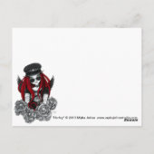 Harley Red Tattoo Biker Rose Angel Carte postale (Dos)