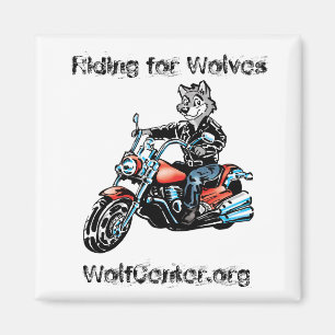 Harley Wolf Square Magnet Magneet