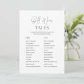 HARLOLOW Old Wives Tales Baby shower Carte de jeu (Debout devant)